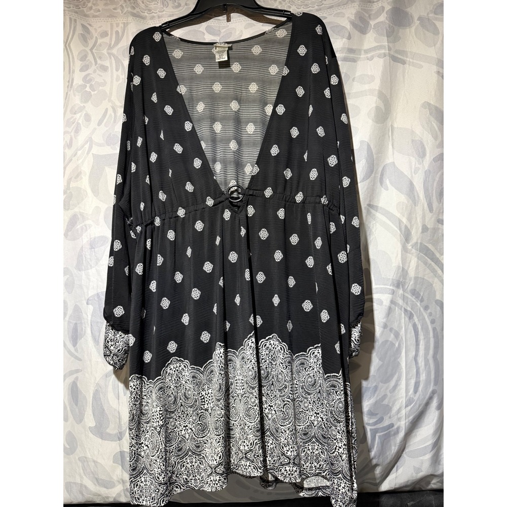 Dotti Gypsy Dancer Coverup Swim Dress Women's 1X‎ Boho